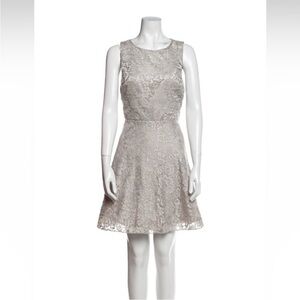 NWT NEW Alice + Olivia A-Line Natalia Champagne Lace Dress Sleeveless size 10